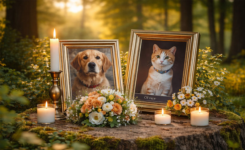 Pet cremation ceremony